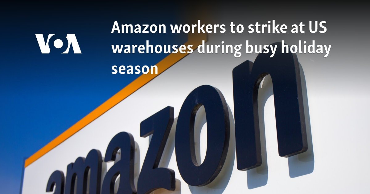 Amazon workers to strike at US warehouses during busy holiday season
