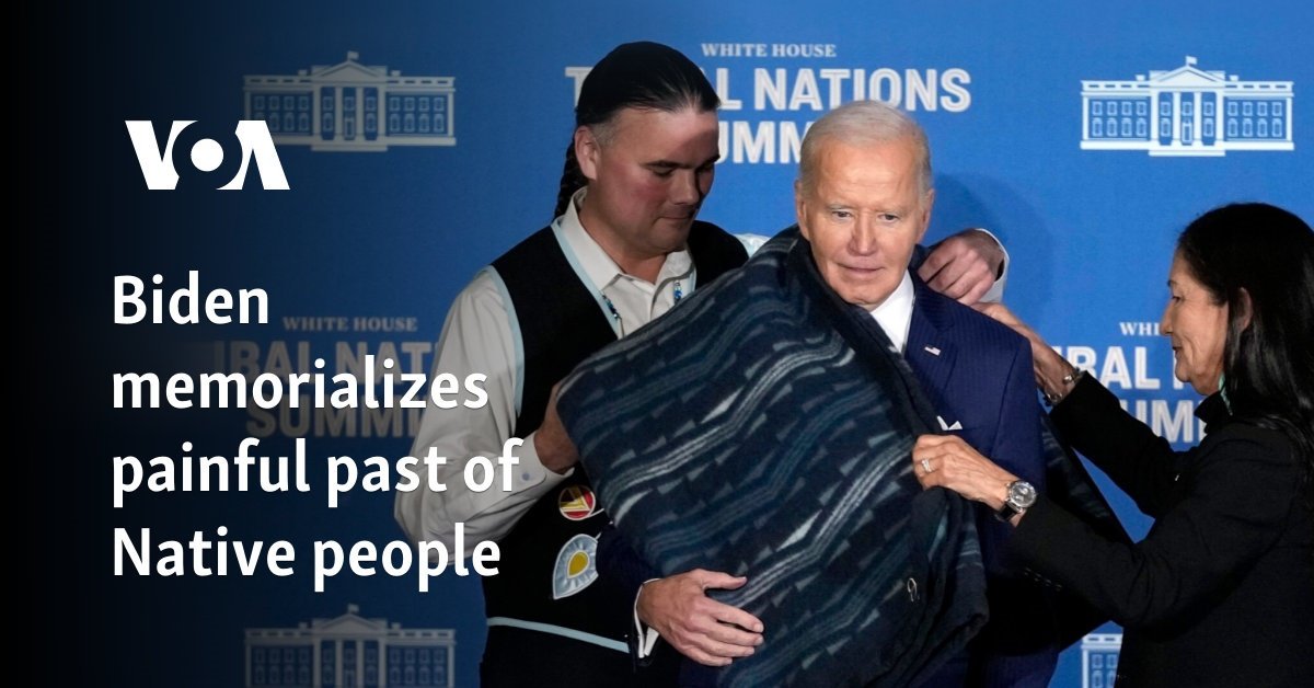 Biden memorializes painful past of Native people
