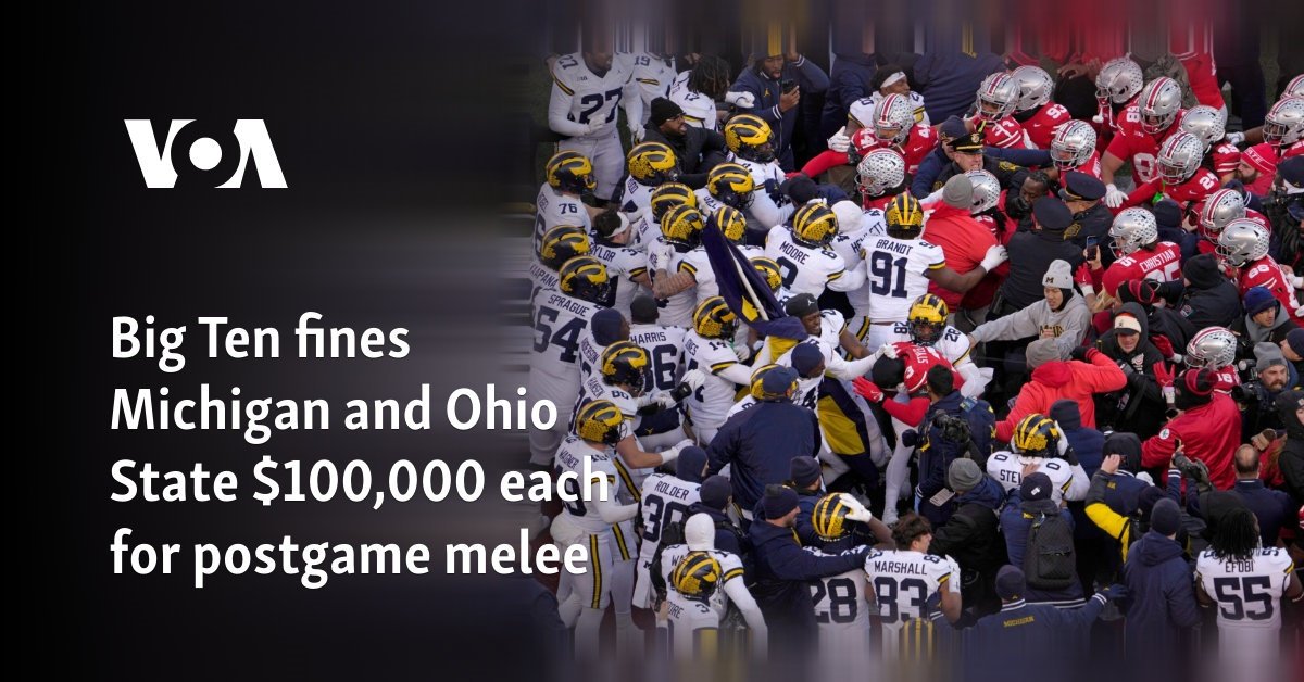 Big Ten fines Michigan and Ohio State $100,000 each for postgame melee
