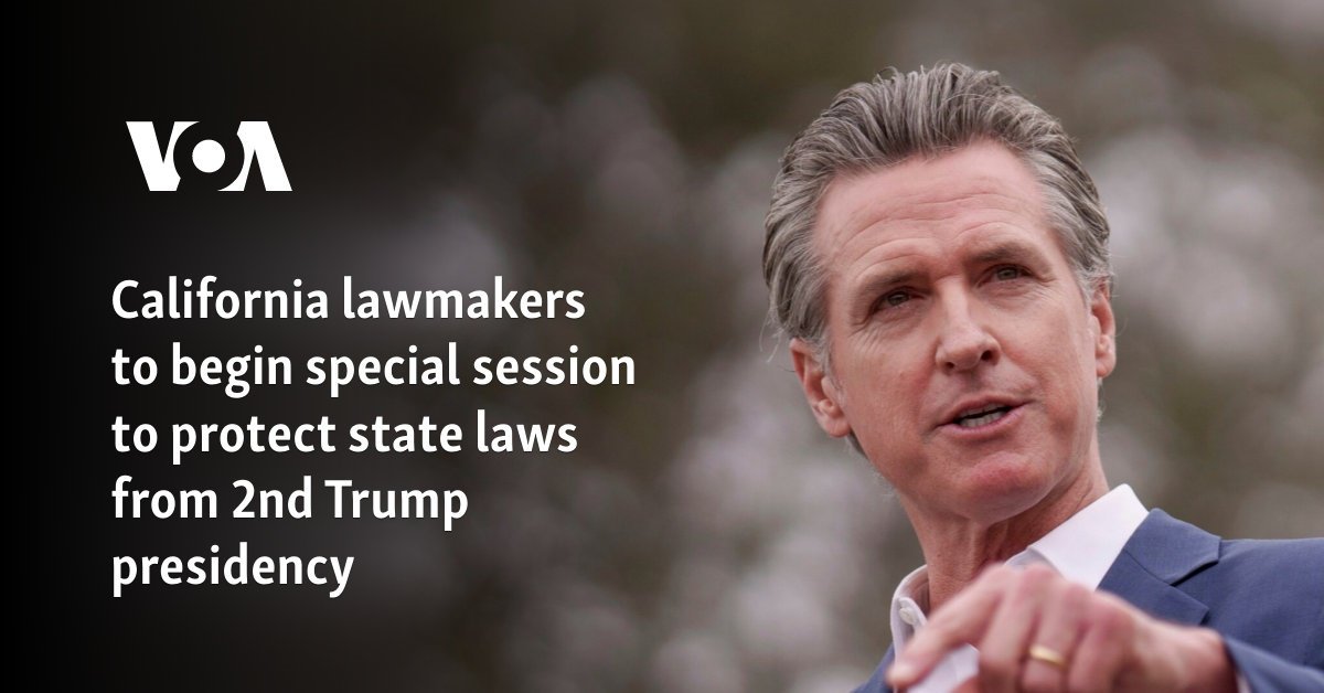 California lawmakers to begin special session to protect state laws from 2nd Trump presidency  
