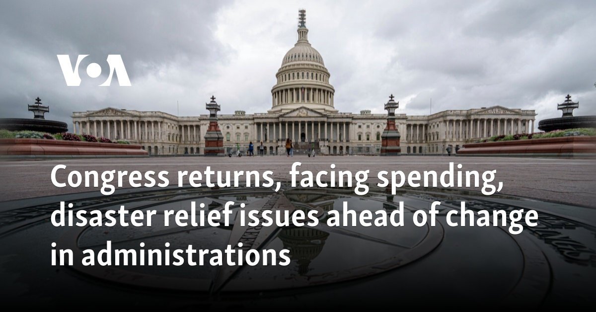 Congress returns, facing spending, disaster relief issues ahead of change in administrations
