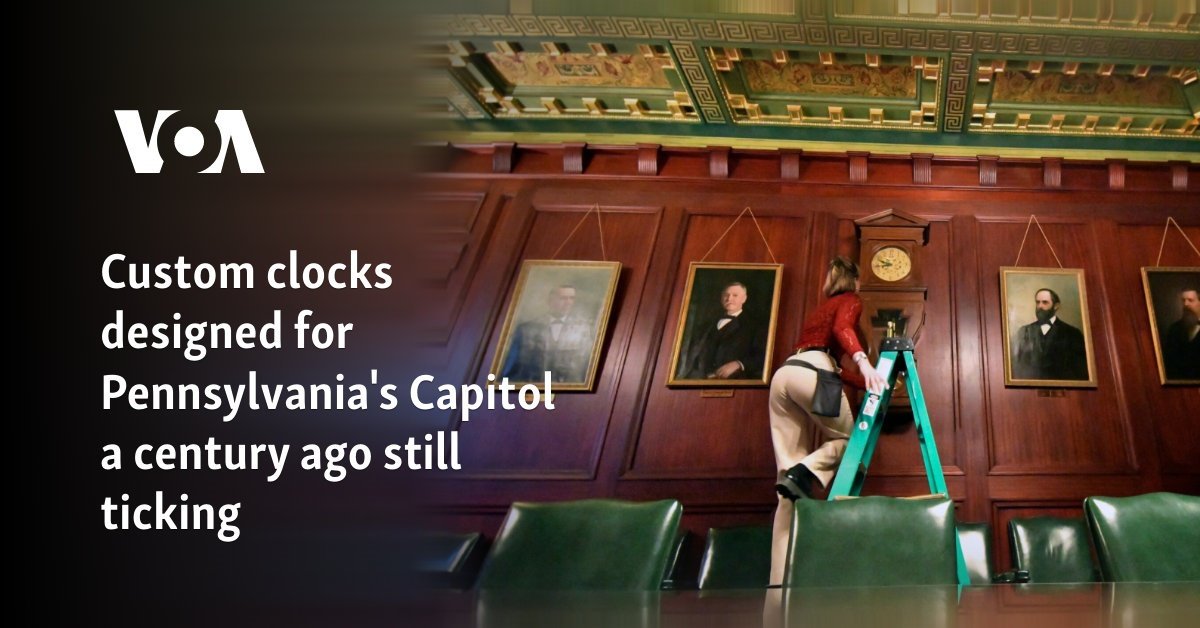 Custom clocks designed for Pennsylvania's Capitol a century ago still ticking