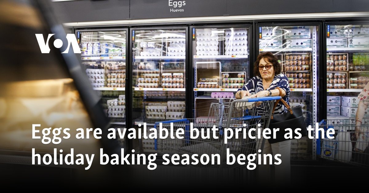 Eggs are available but pricier as the holiday baking season begins
