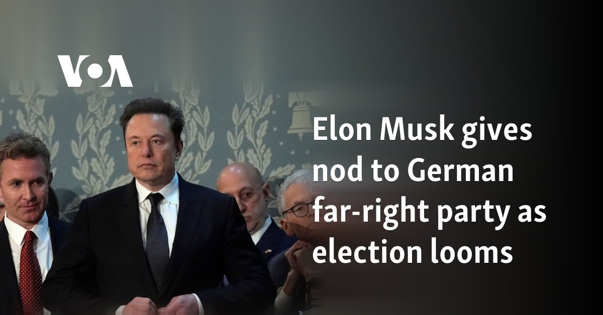 Elon Musk gives nod to German far-right party as election looms 
