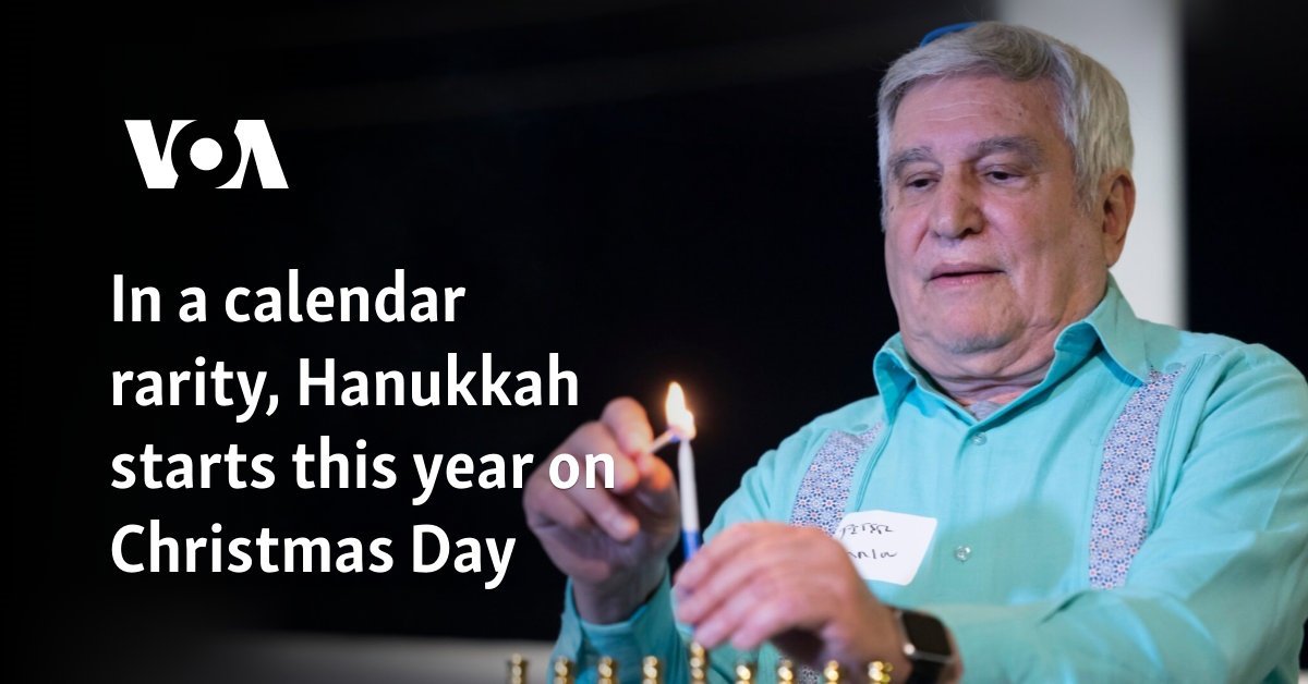 In a calendar rarity, Hanukkah starts this year on Christmas Day