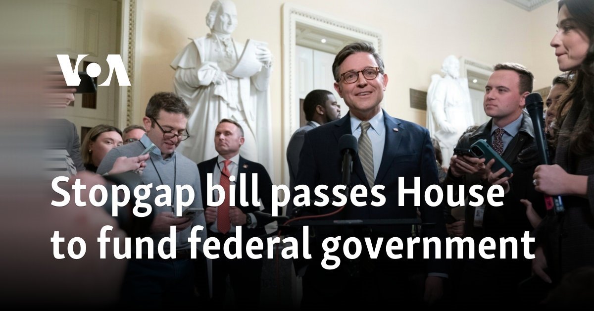 Stopgap bill passes House to fund federal government
