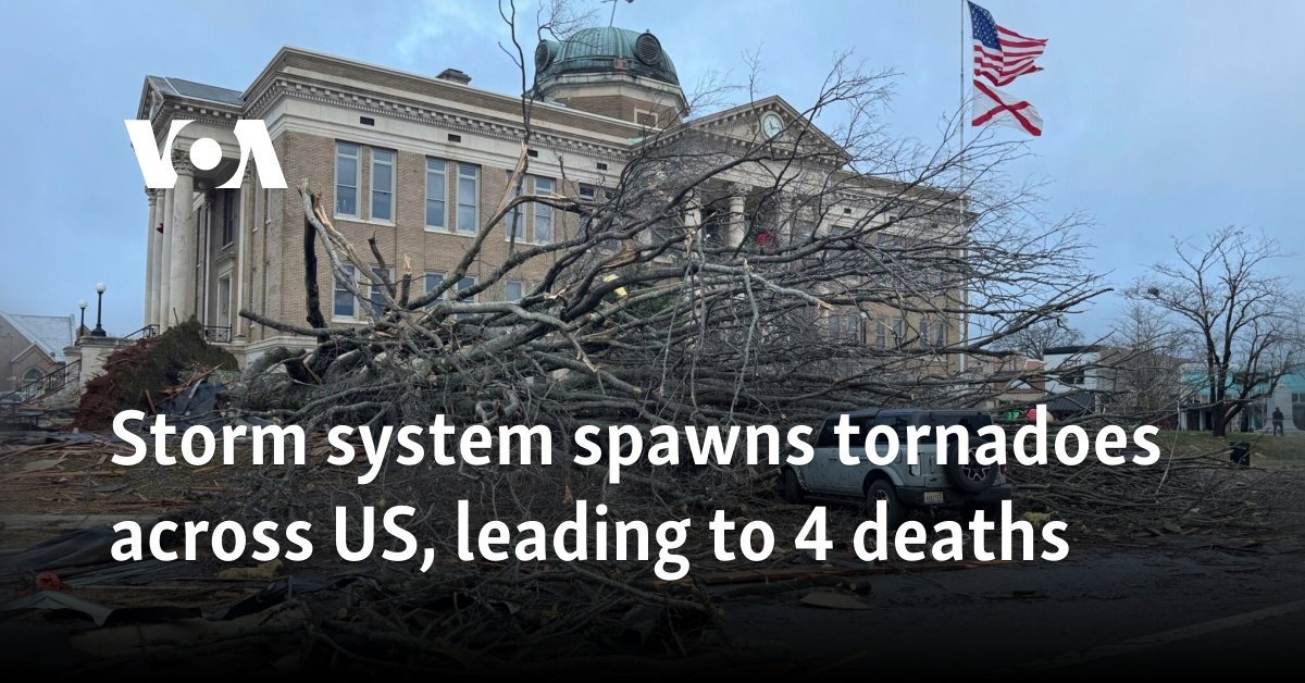 Storm system spawns tornadoes across US, leading to 4 deaths