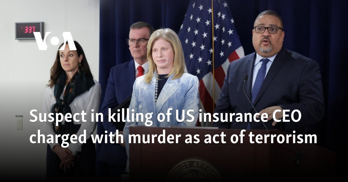 Suspect in killing of US insurance CEO charged with murder as act of terrorism
