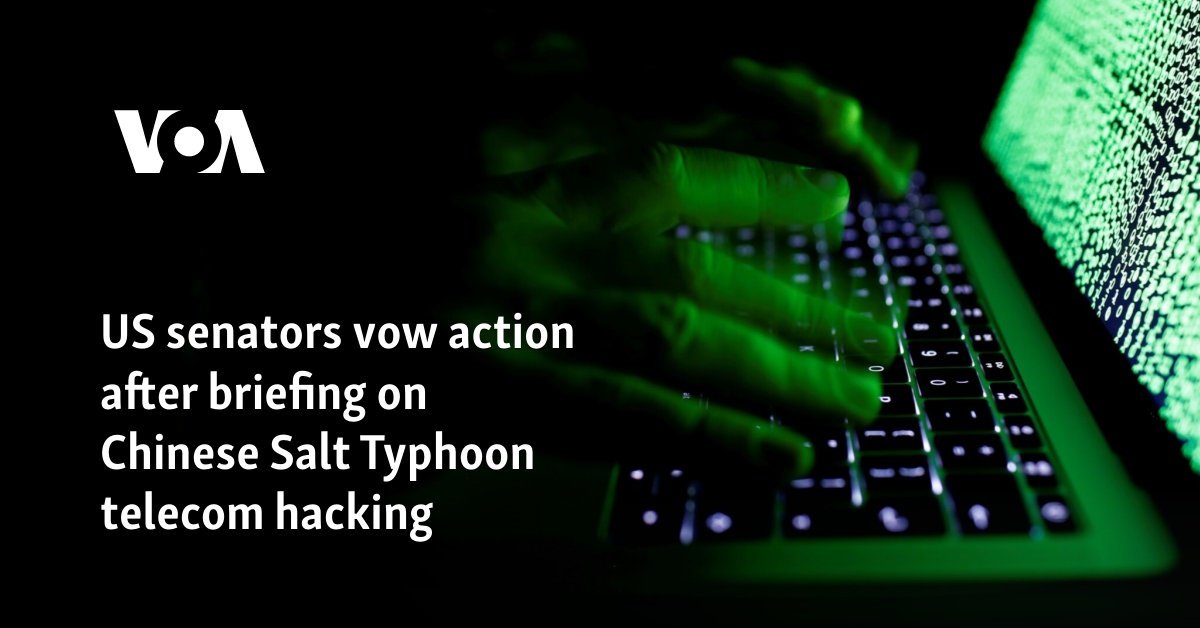 US senators vow action after briefing on Chinese Salt Typhoon telecom hacking
