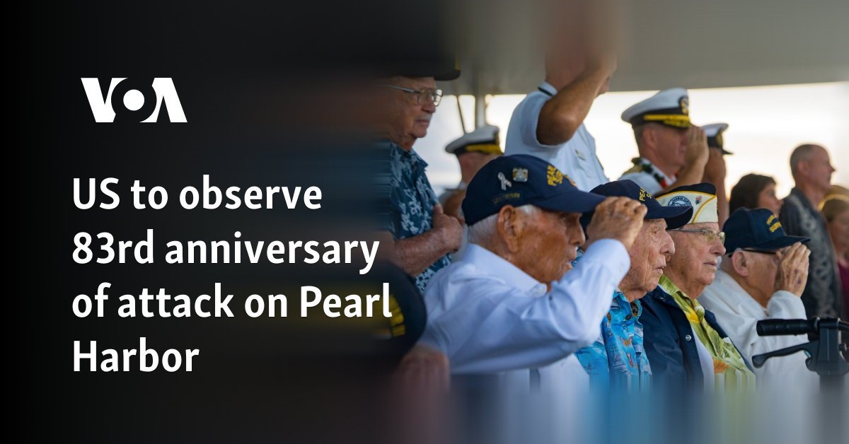 US to observe 83rd anniversary of attack on Pearl Harbor
