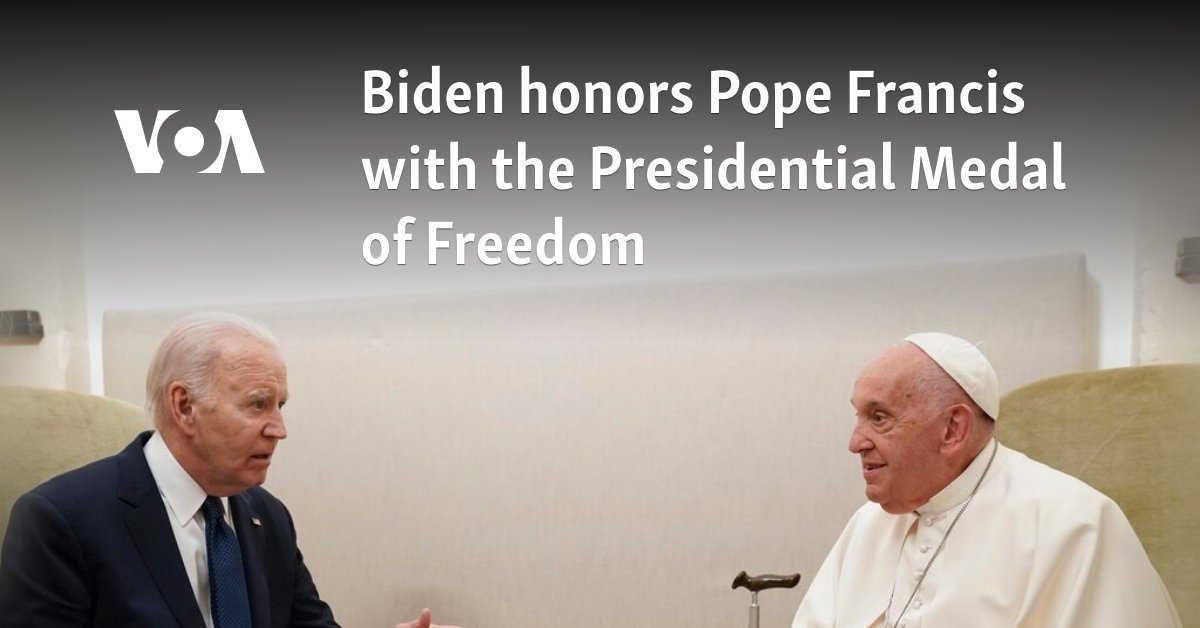 Biden honors Pope Francis with the Presidential Medal of Freedom
