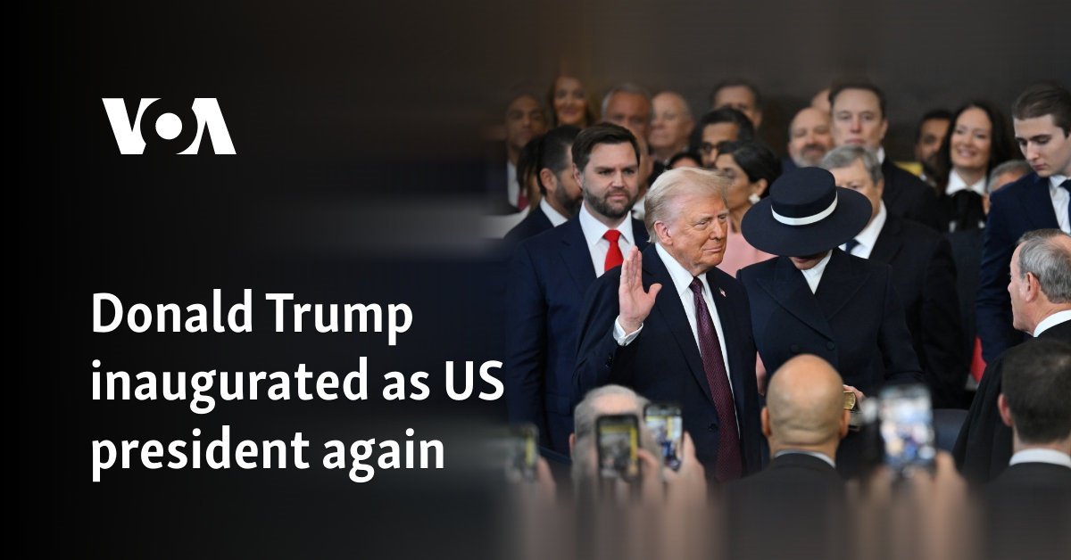 Donald Trump inaugurated as US president again  
