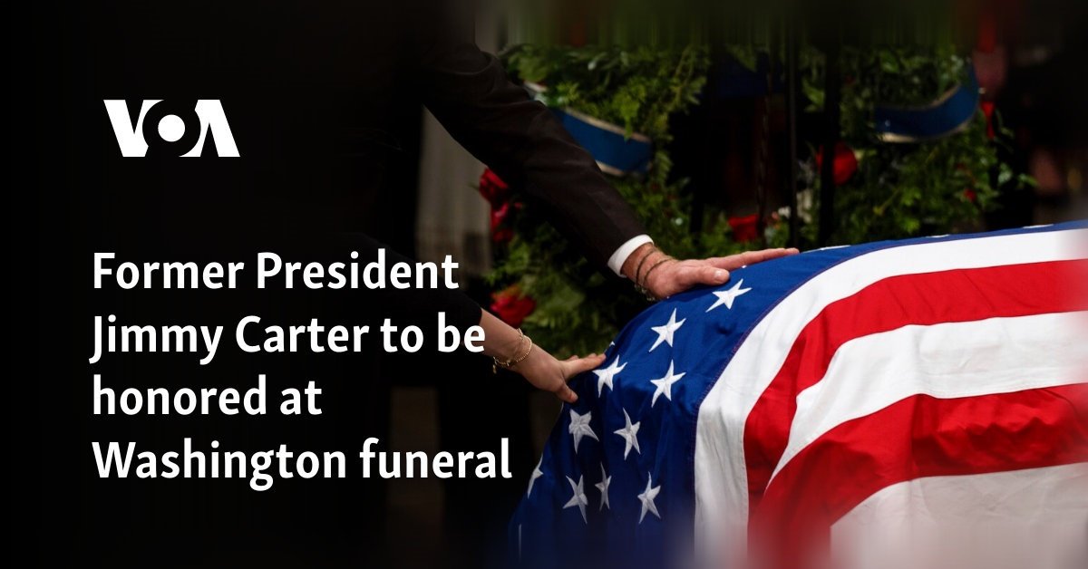 Former President Jimmy Carter to be honored at Washington funeral
