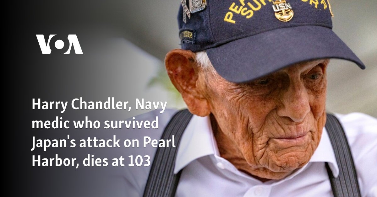 Harry Chandler, Navy medic who survived Japan's attack on Pearl Harbor, dies at 103
