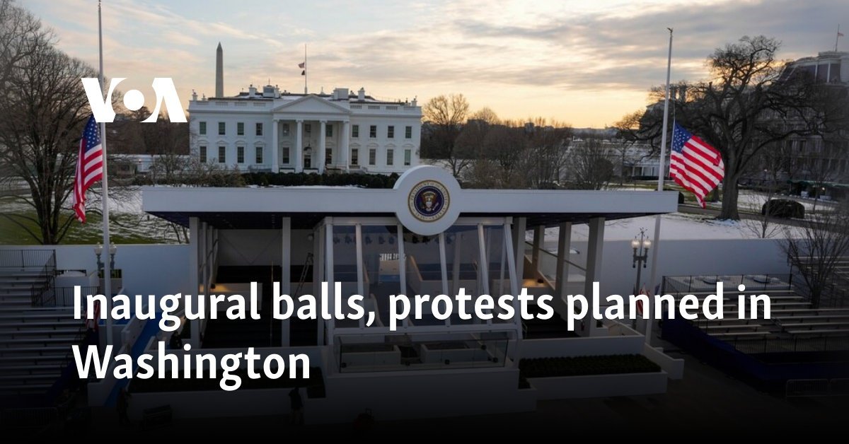 Inaugural balls, protests planned in Washington
