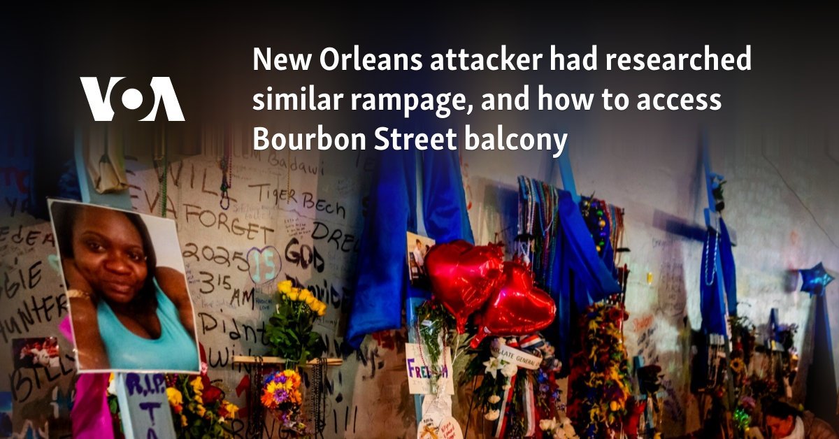 New Orleans attacker had researched similar rampage, and how to access Bourbon Street balcony
