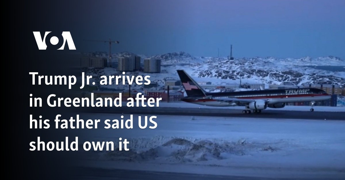 Trump Jr. arrives in Greenland after his father said US should own it
