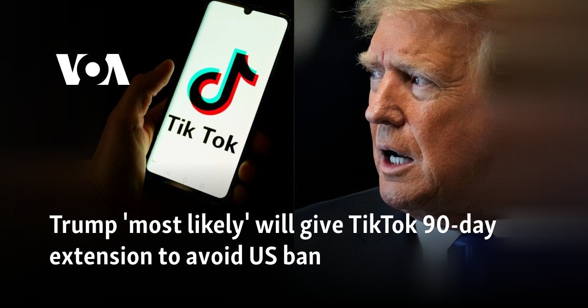 Trump 'most likely' will give TikTok 90-day extension to avoid US ban
