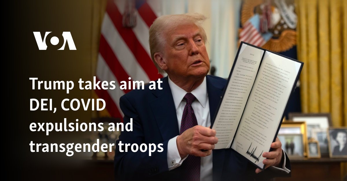 Trump takes aim at DEI, COVID expulsions and transgender troops
