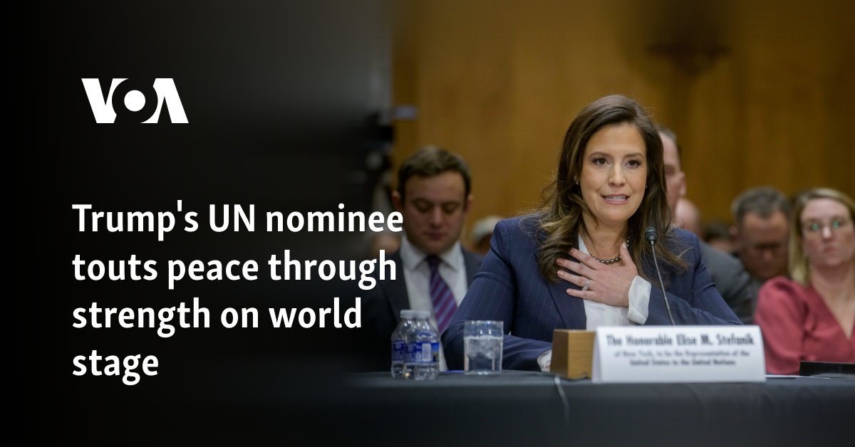 Trump's UN nominee touts peace through strength on world stage
